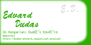 edvard dudas business card